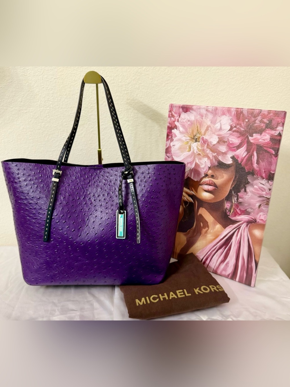 NWOT - Collectible! Michael Kors Ostrich Tote